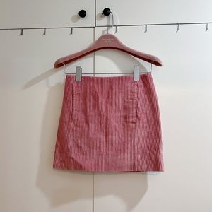 COS Pink Corduroy Mini Skirt
